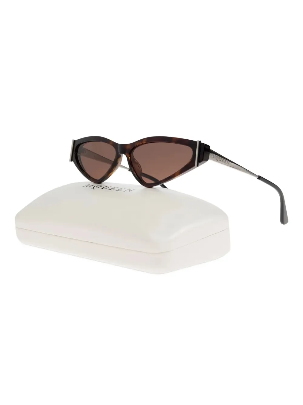 Alexander McQueen Eyewear geometric-frame sunglasses - Bruin