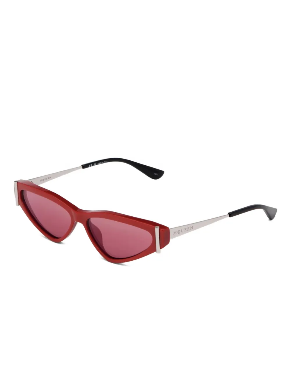 Alexander McQueen Eyewear T-Bar cat-eye frame sunglasses - Rood