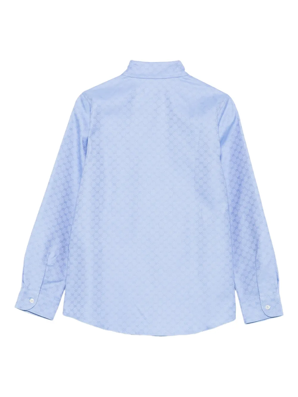 Gucci Kids Shirt met monogram en lange mouwen Blauw
