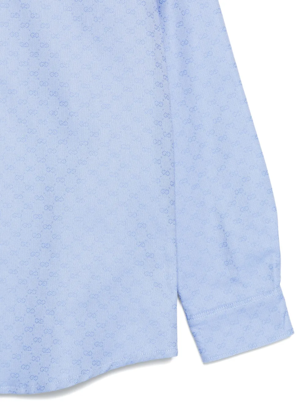 Gucci Kids Shirt met monogram en lange mouwen Blauw