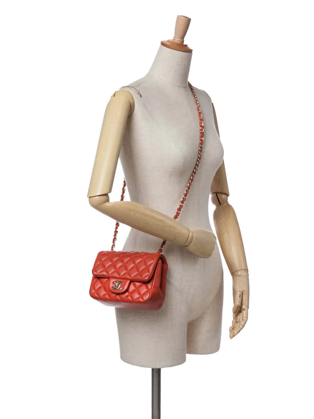 CHANEL Pre-Owned 2017-2018 Mini Square Classic Lambskin Single Flap crossbody bag | Pre-Owned | Image 2