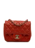 CHANEL Pre-Owned 2017-2018 Mini Square Classic Lambskin Single Flap crossbody bag - Orange