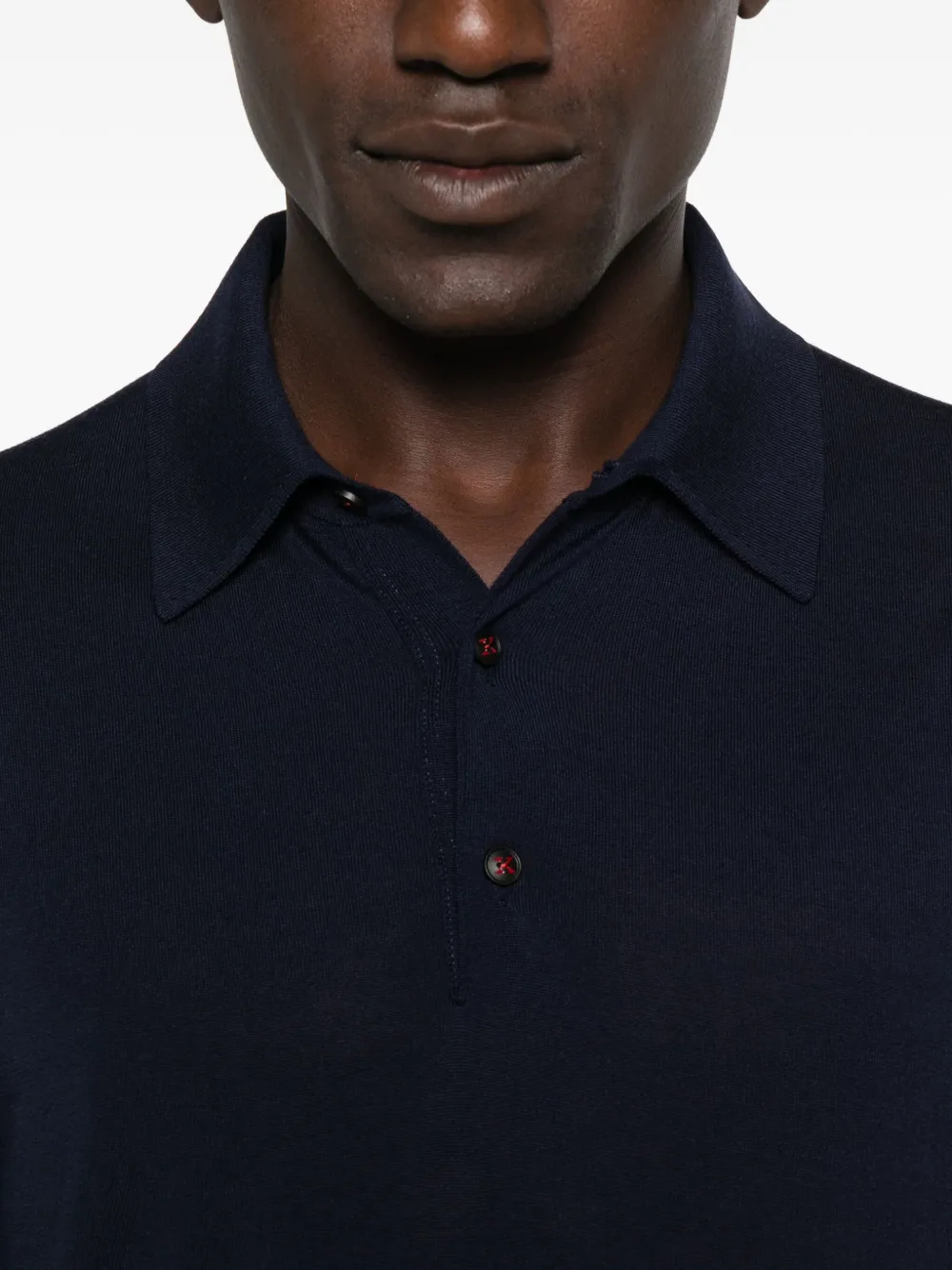 Kiton Poloshirt met lange mouwen Blauw