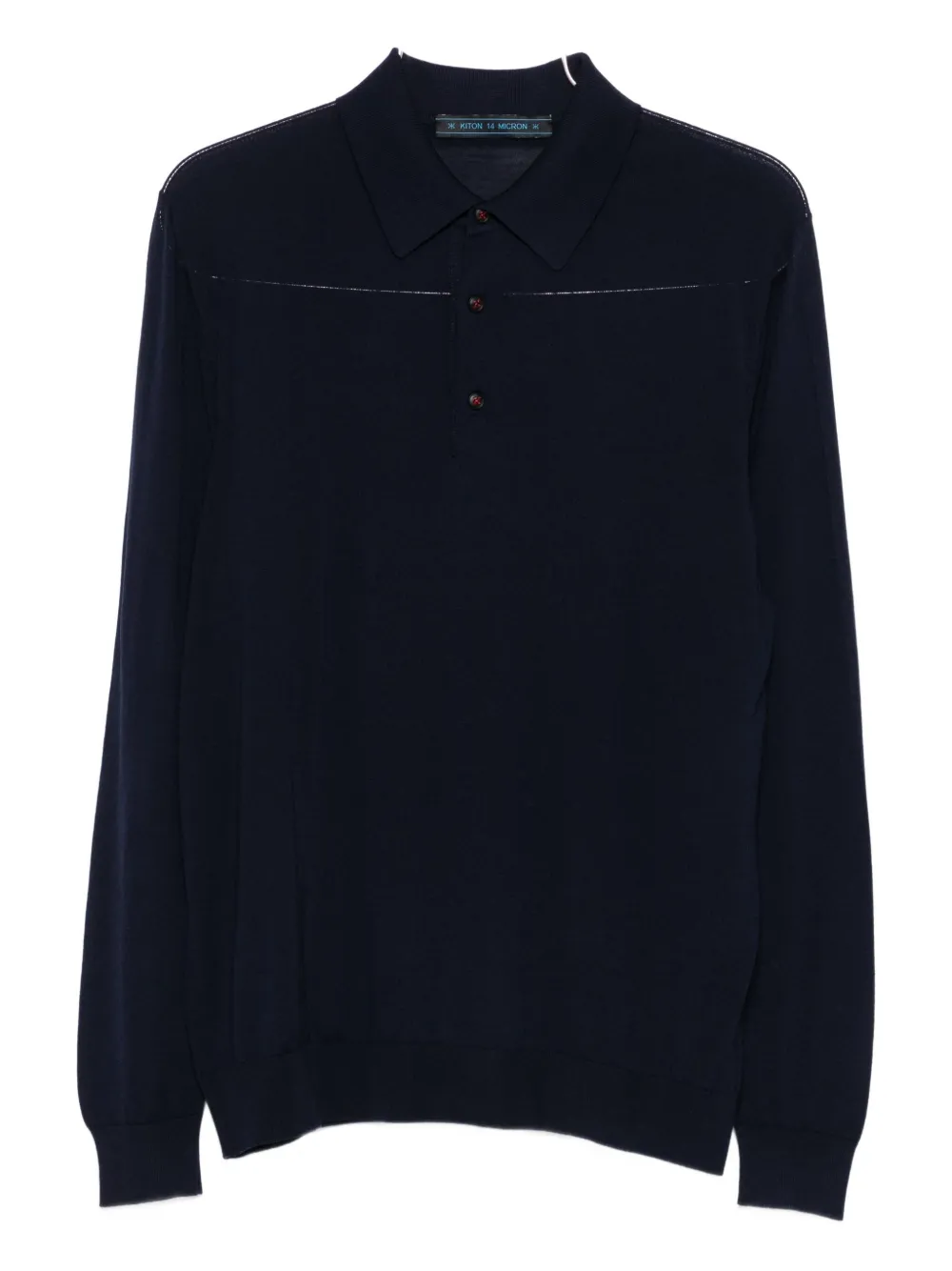 Kiton long-sleeve polo shirt - Blu