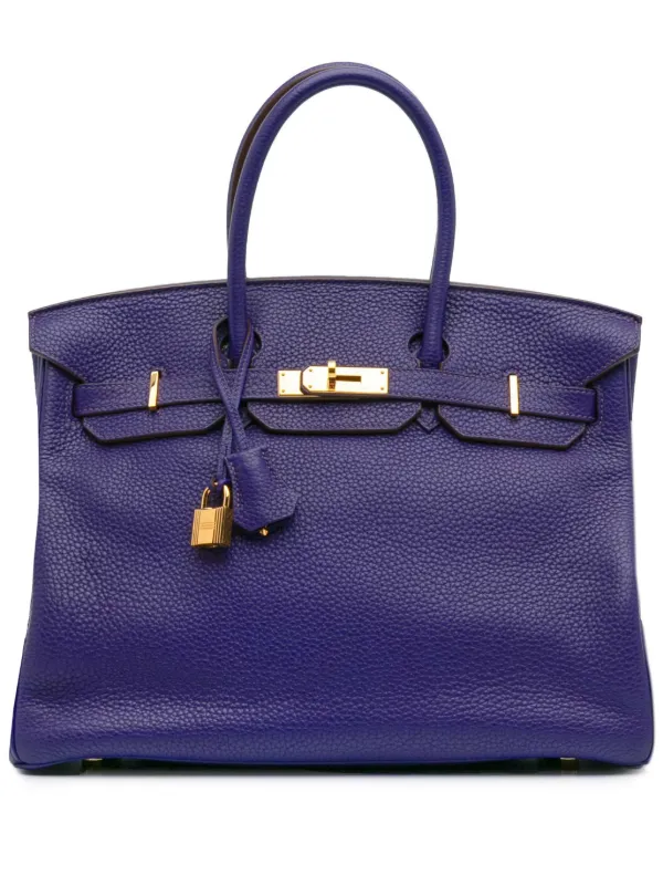 Purple Birkin Viola Hermès Pre-Owned 2011 Togo Birkin Retourne 35