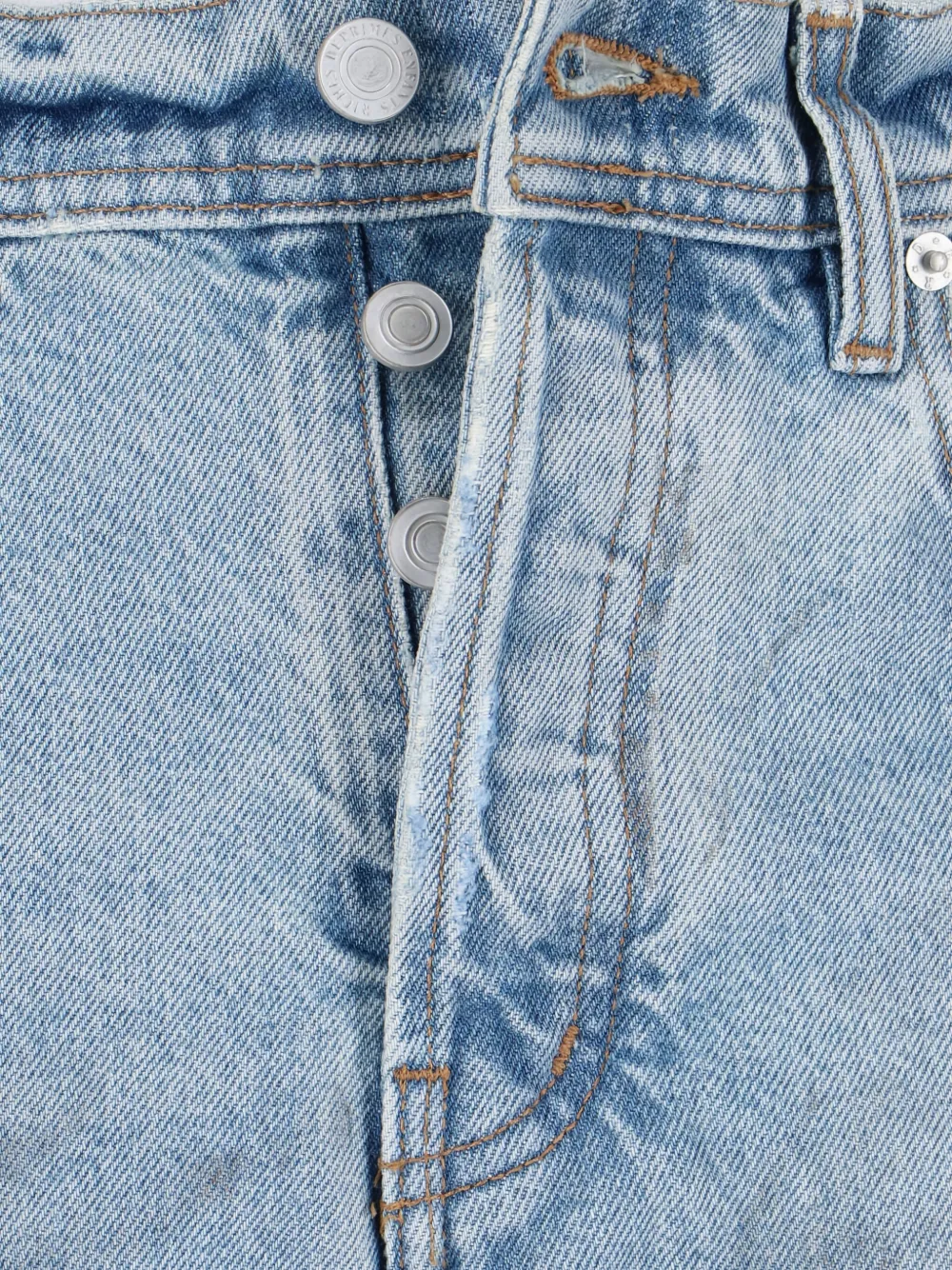 Enfants Riches Déprimés Gerafelde jeans met vijf zakken Blauw