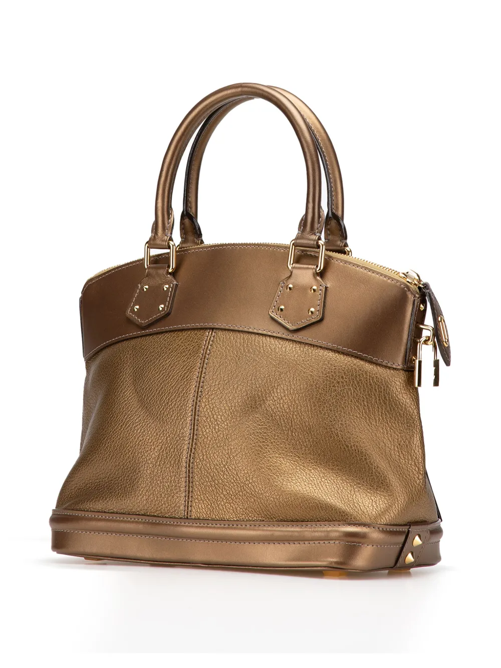 Pre-owned Louis Vuitton 2008 Suhali Lockit Pm Handbag In Brown