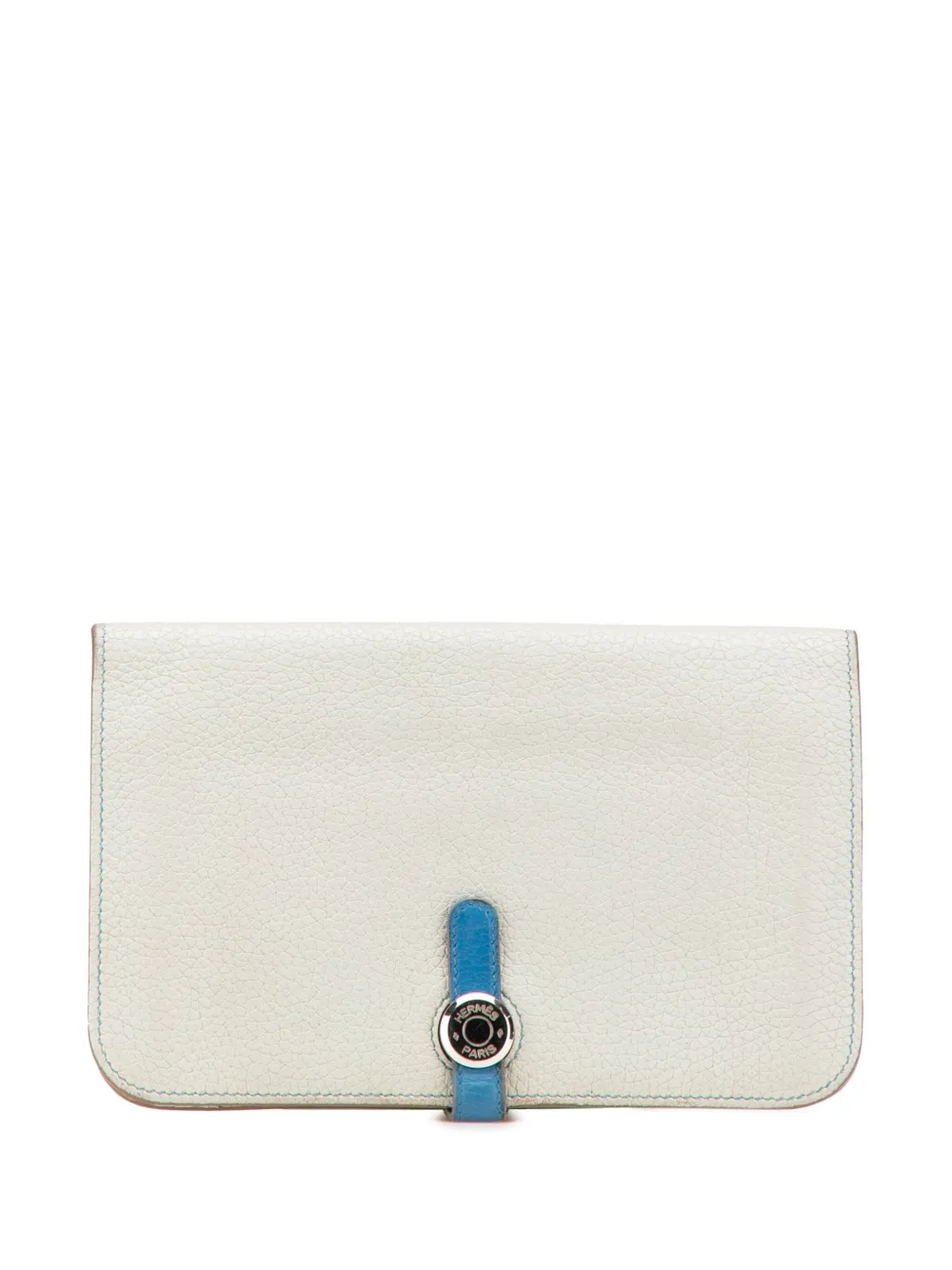 Hermès Pre-Owned 2012 바이컬러 토고 도곤 듀오 GM 장지갑 | 그레이 | Image 1