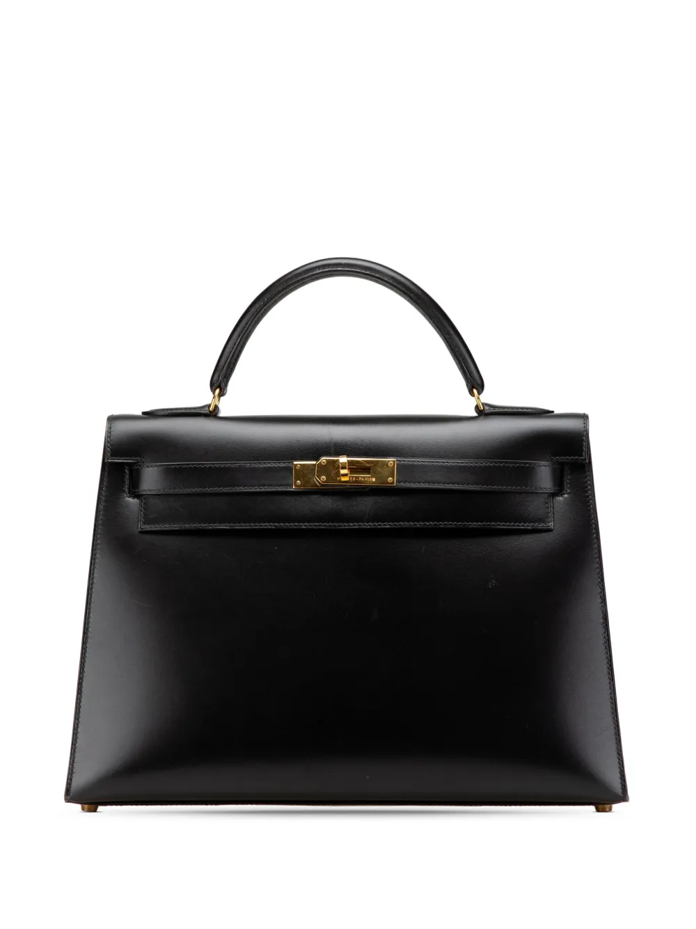 Hermès Pre-Owned 1991 Box Calf Kelly Sellier 32 satchel | Black | Image 1