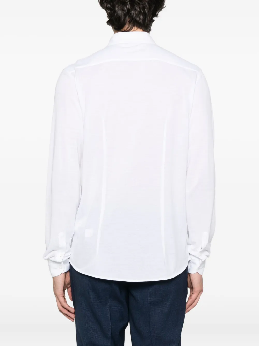 Gran Sasso Button-down Cotton Shirt In White