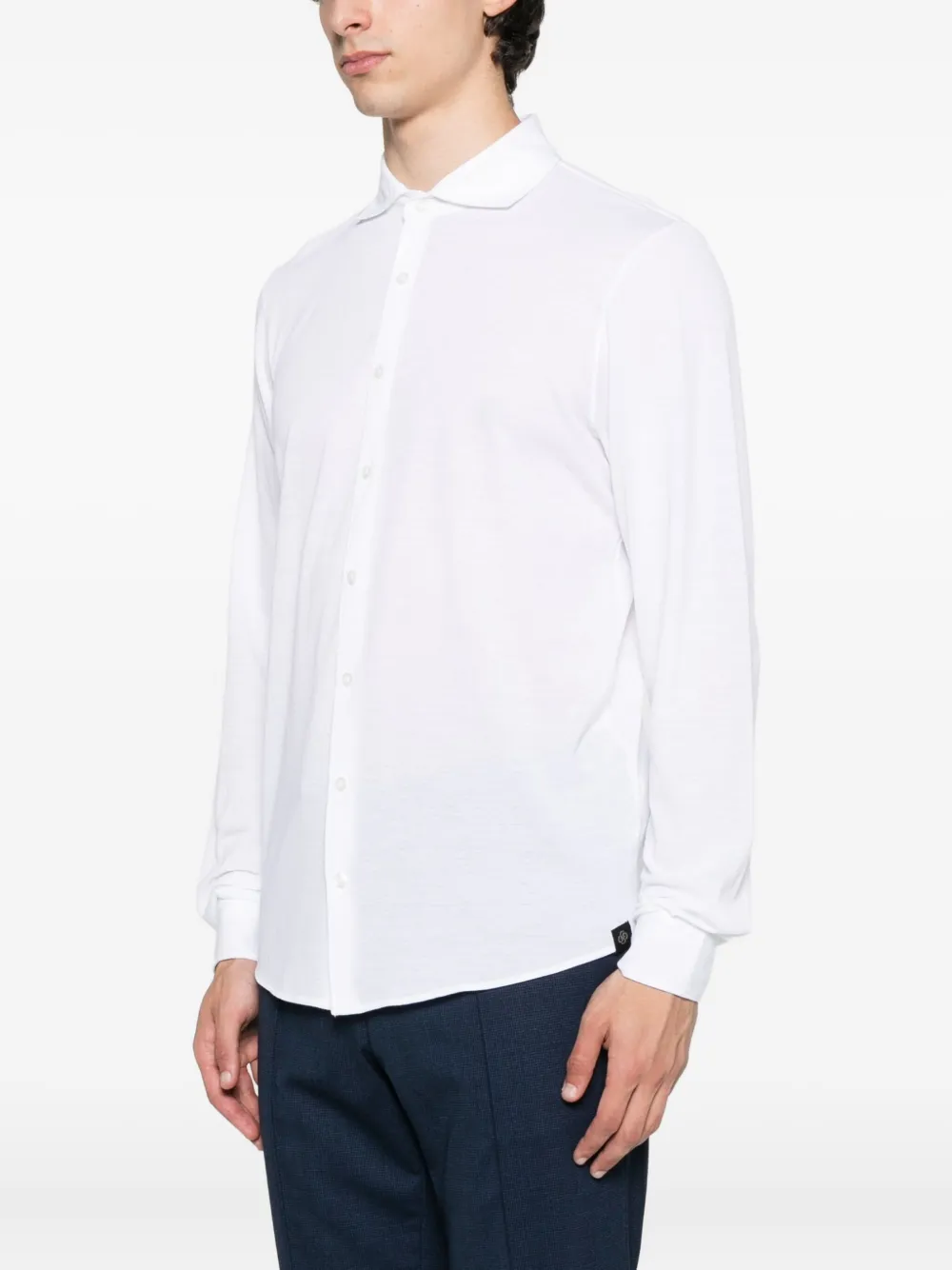 Gran Sasso Button-down Cotton Shirt In White