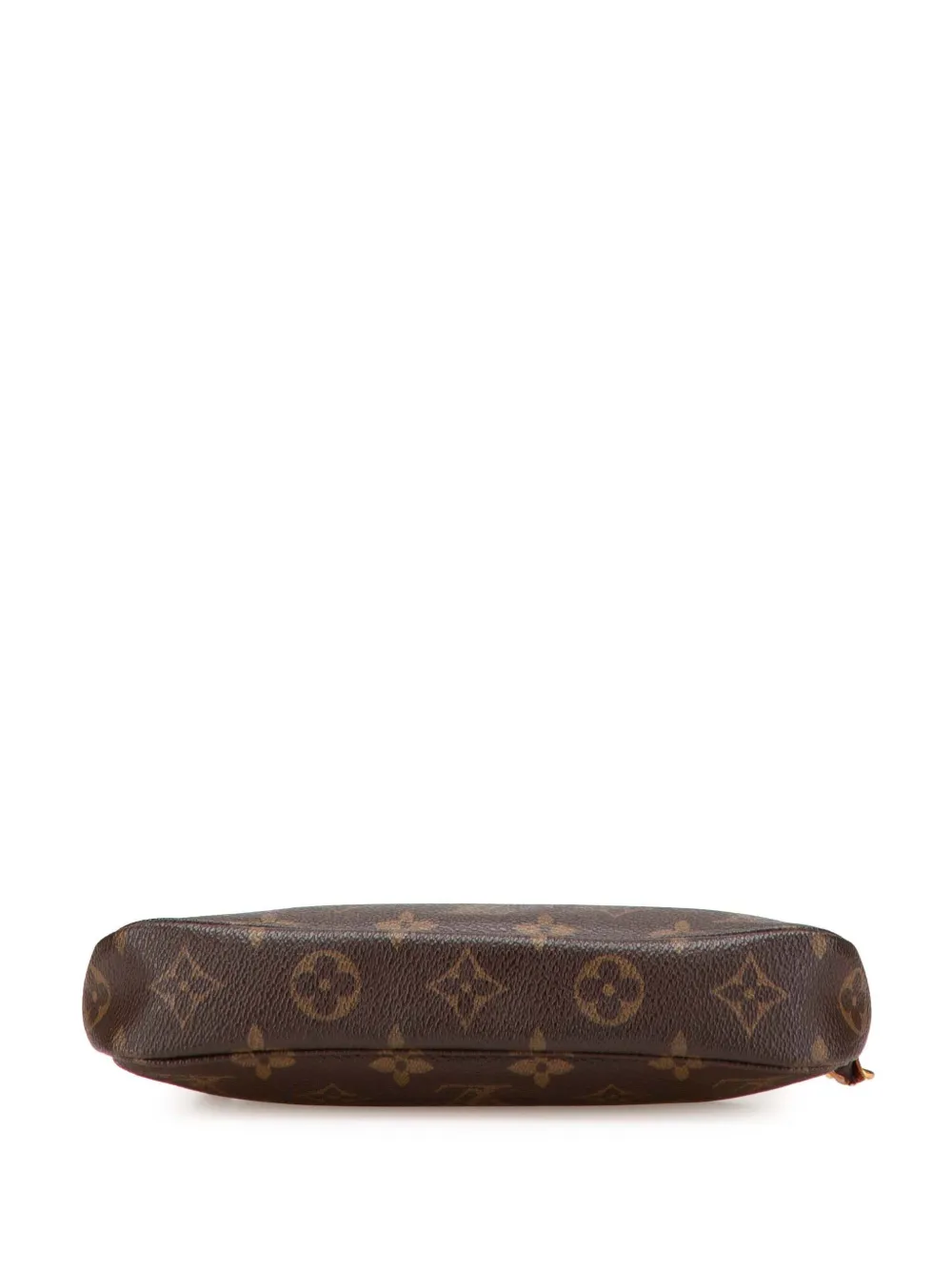 Pre-owned Louis Vuitton 2000 Monogram Pochette Accessoires Shoulder Bag In Brown