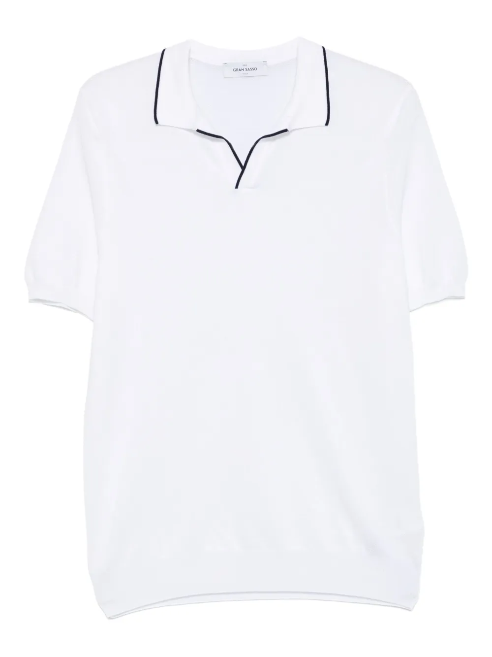 Gran Sasso knitted-collar polo T-shirt | White | Image 1