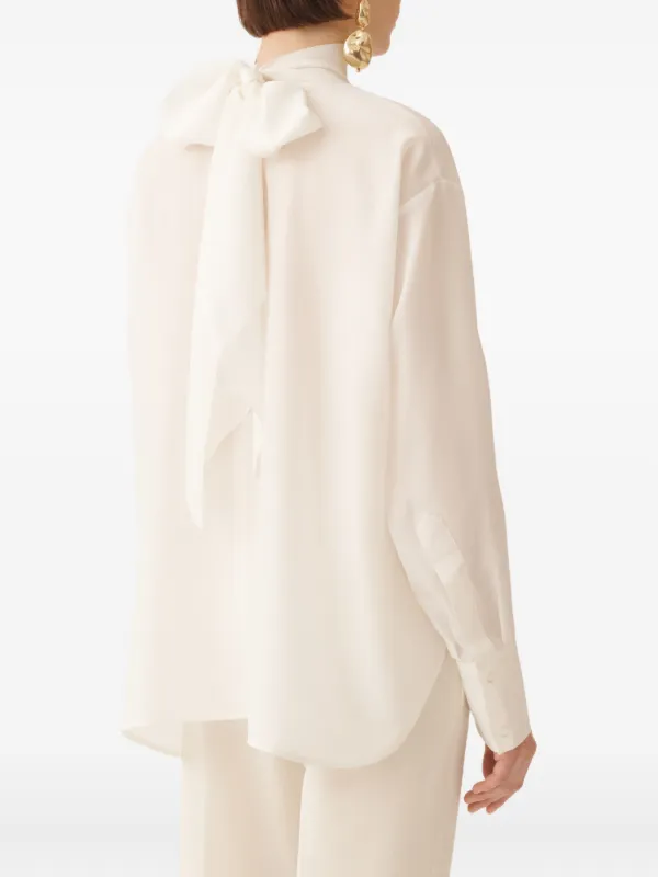 Fabiana Filippi ハイネック シルクブラウス | ホワイト | FARFETCH JP