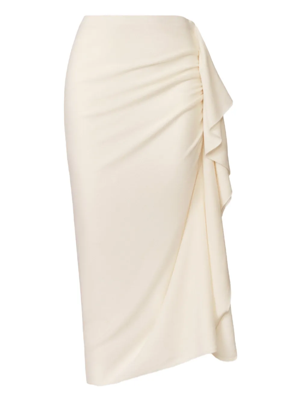 Fabiana Filippi ruched ruffle midi skirt | White | Image 1