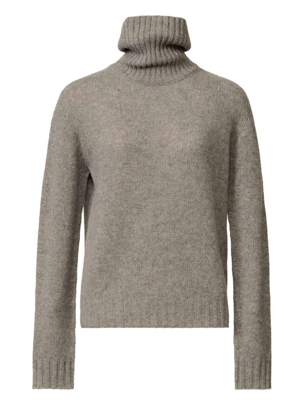 Fabiana Filippi Turtleneck Ribbed-knit Sweater In Gray
