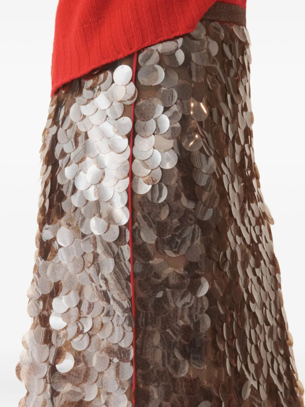 Fabiana Filippi Maxi-rok met pailletten Bruin