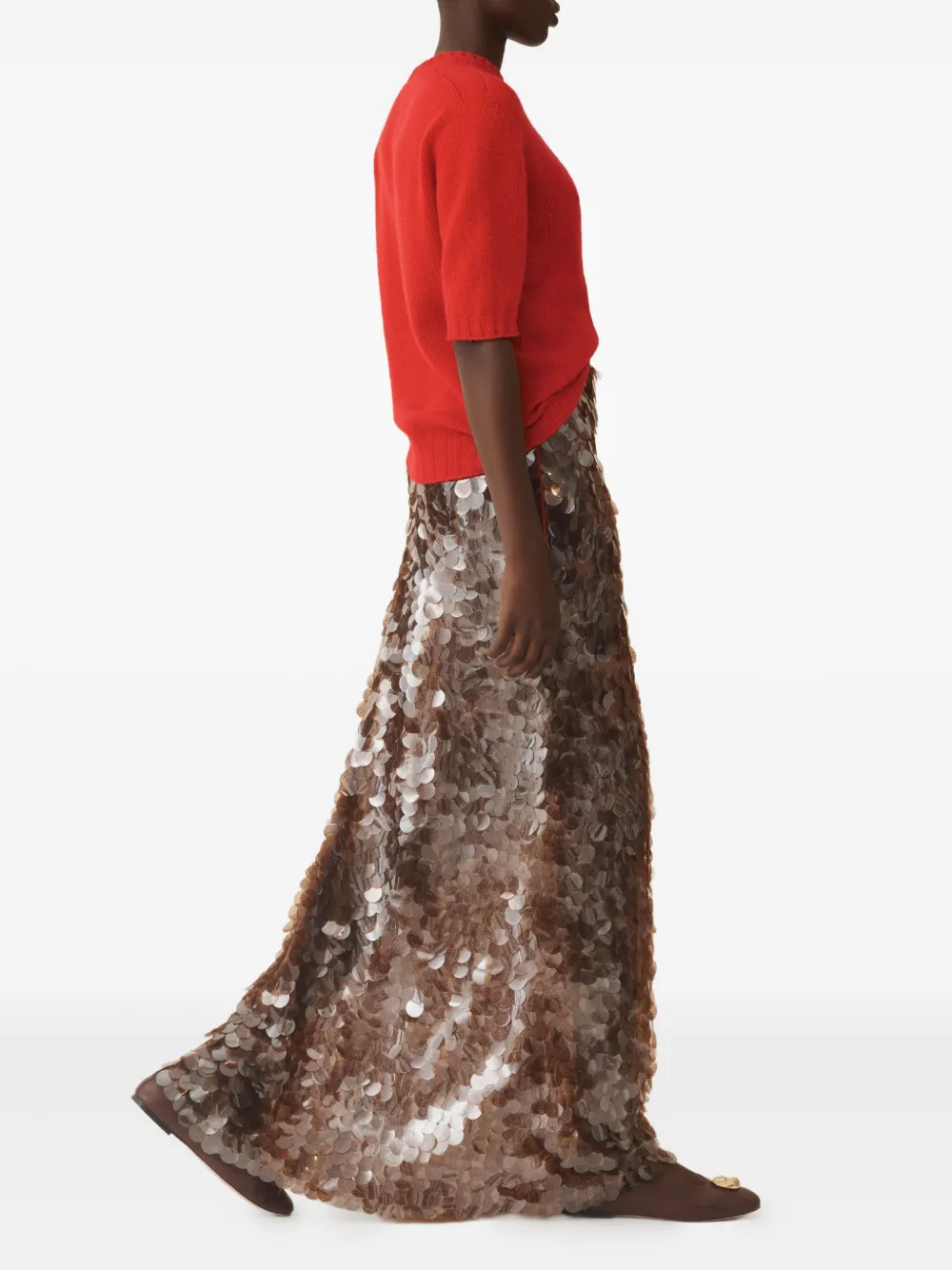 Fabiana Filippi jupe ornée sequins à coupe longue | Jupes taille haute | Image 2