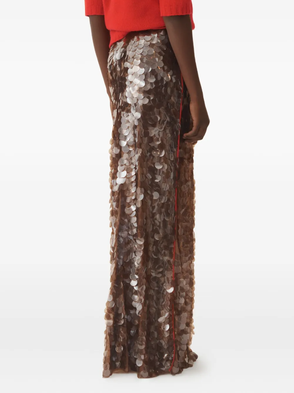 Fabiana Filippi Maxi-rok met pailletten Bruin