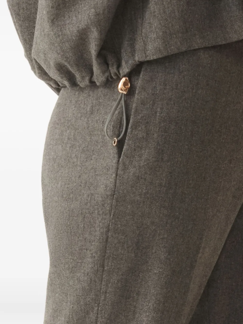 Fabiana Filippi Hooded Balloon-sleeve Jacket In Gray