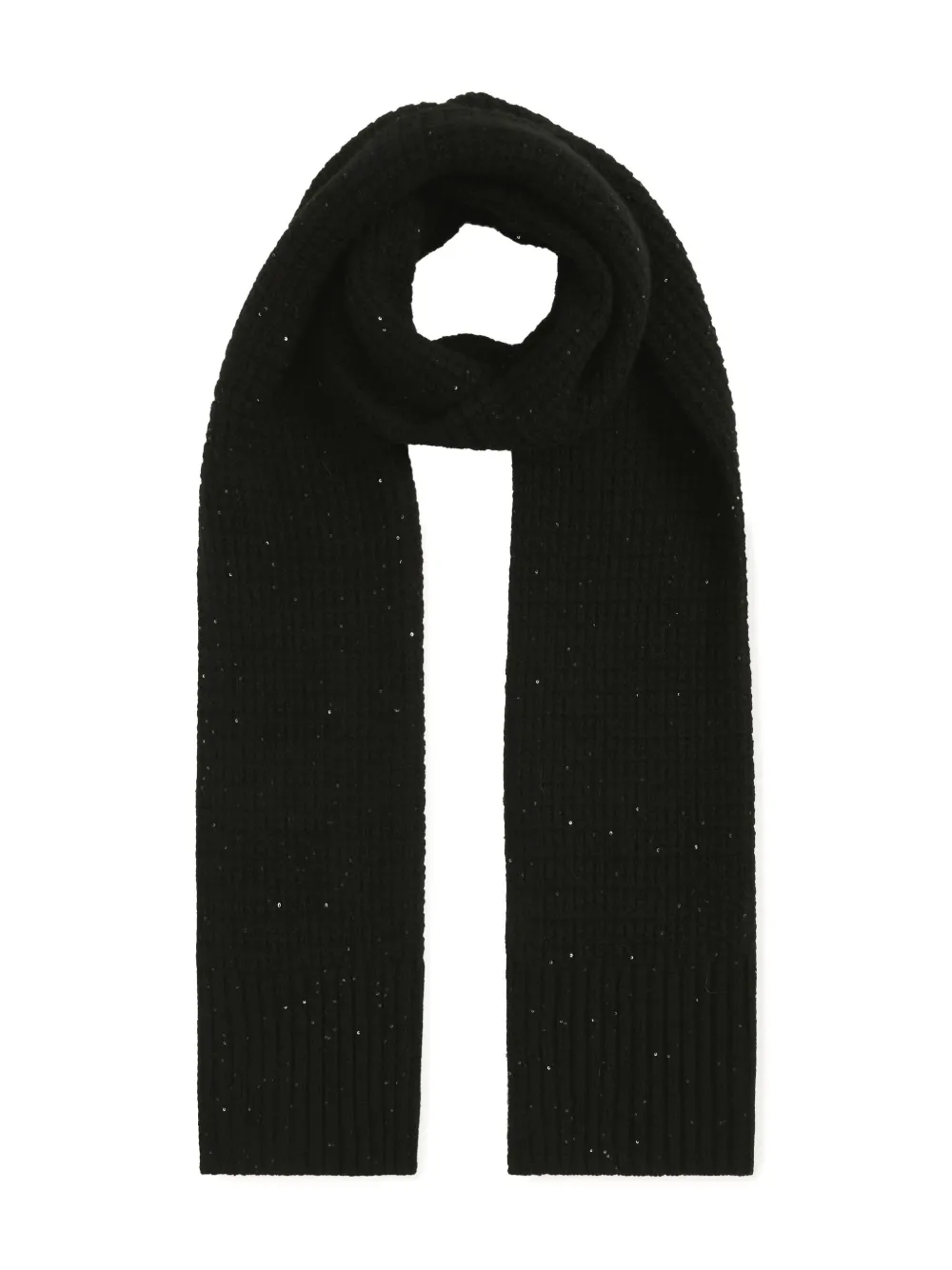 Fabiana Filippi Wool And Silk Scarf With Sequins In Animal Print
