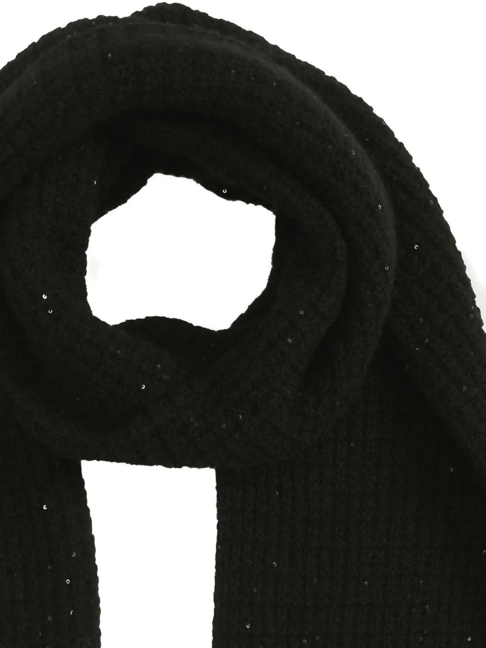 Fabiana Filippi Wool And Silk Scarf With Sequins In Animal Print