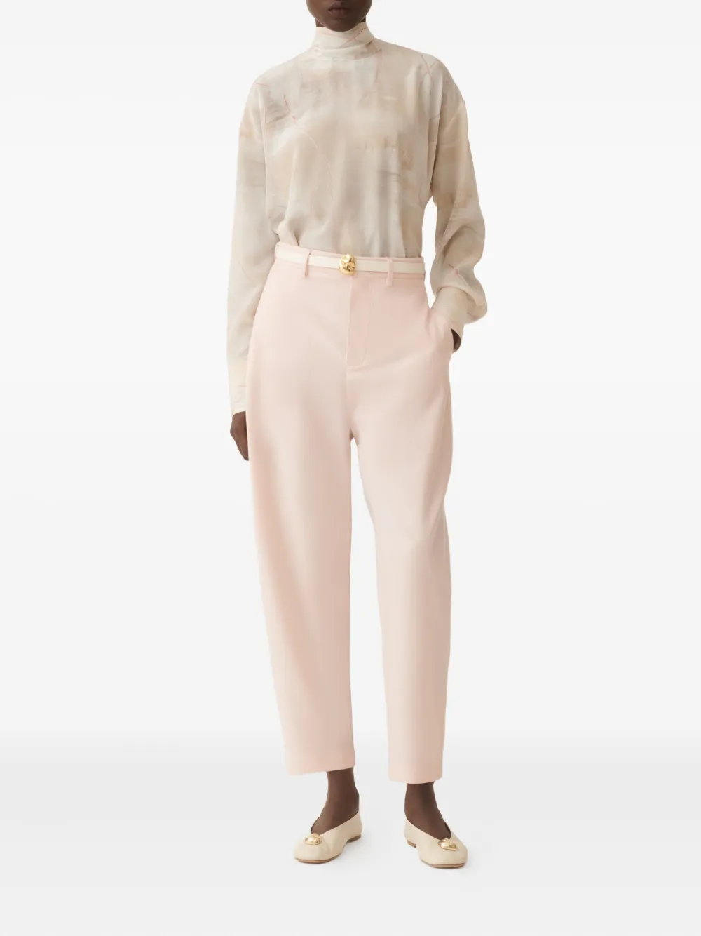 Fabiana Filippi Broek van wolblend - Roze