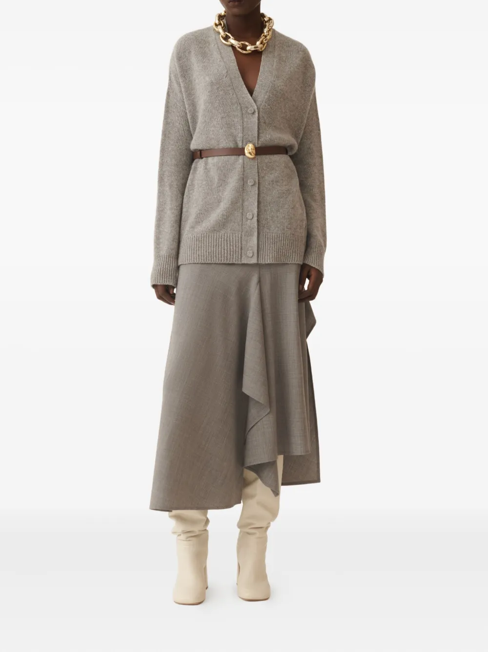Fabiana Filippi Vest met V-hals Grijs