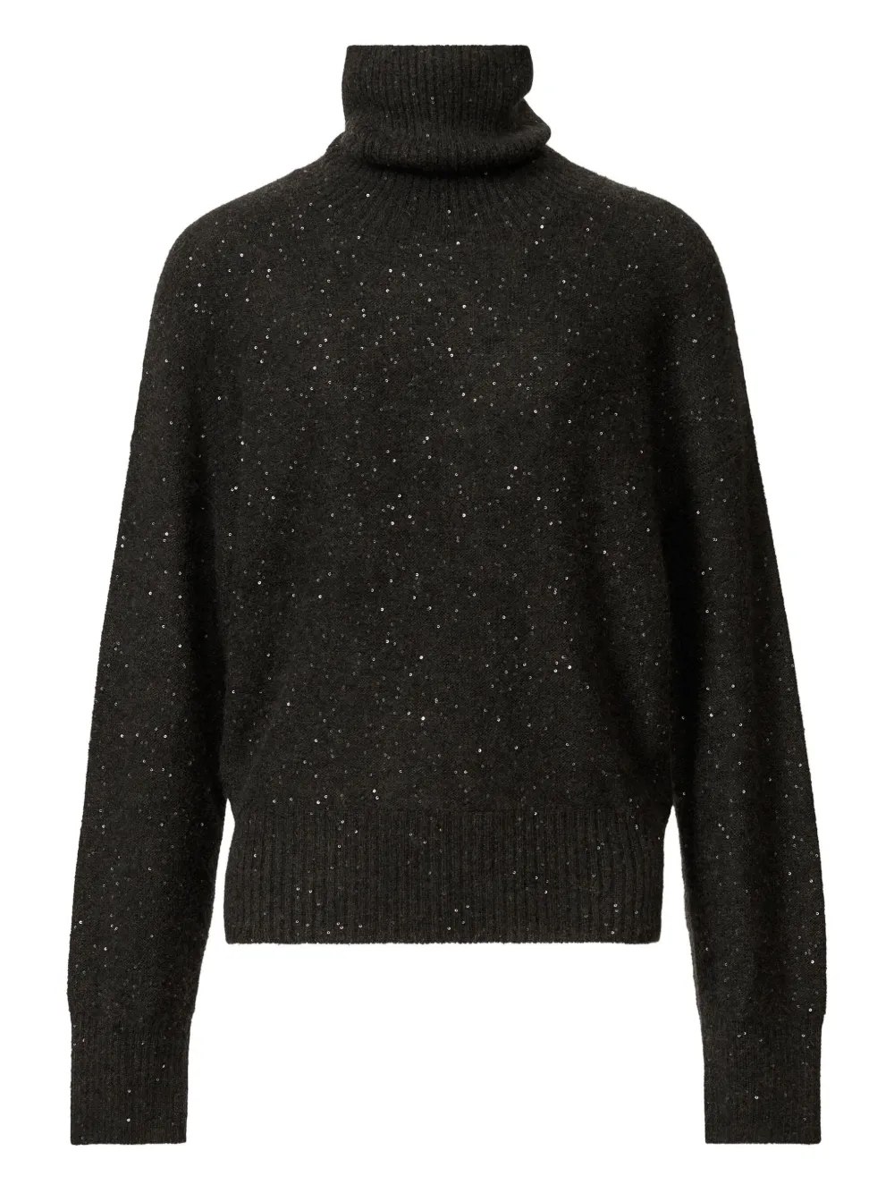 Fabiana Filippi Sequin-embellished Turtleneck Sweater In Black