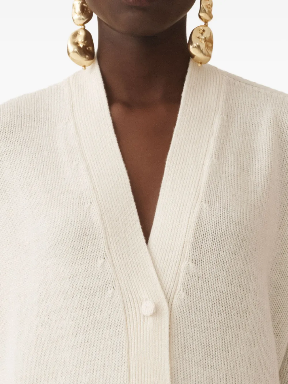 Fabiana Filippi Vest met V-hals Beige