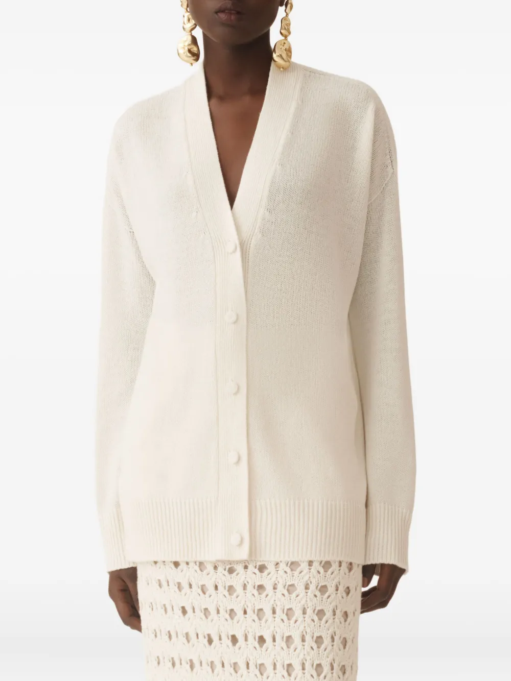 Fabiana Filippi Vest met V-hals Beige