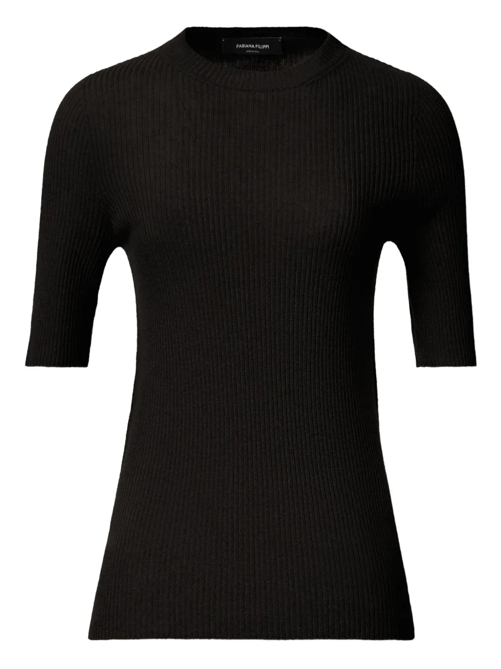 Fabiana Filippi Sweater In Platinum In Black