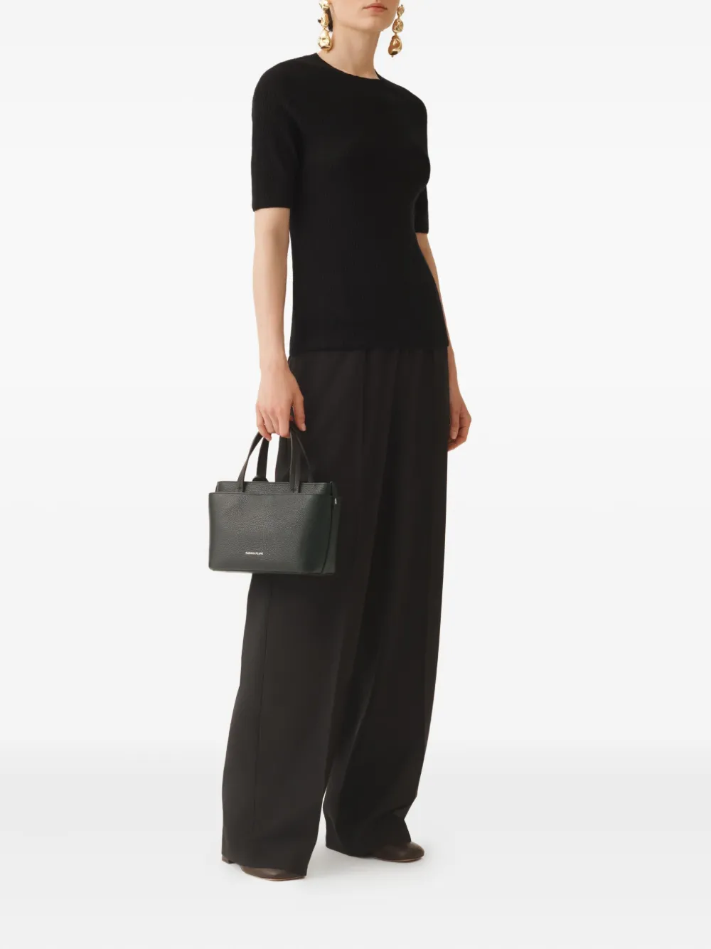Fabiana Filippi Sweater In Platinum In Black