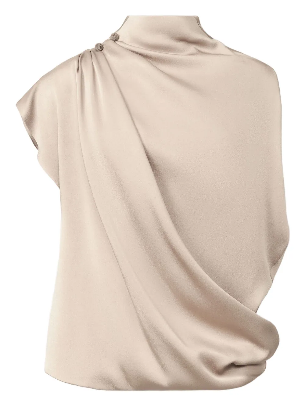 Fabiana Filippi Gedrapeerde top met col Beige