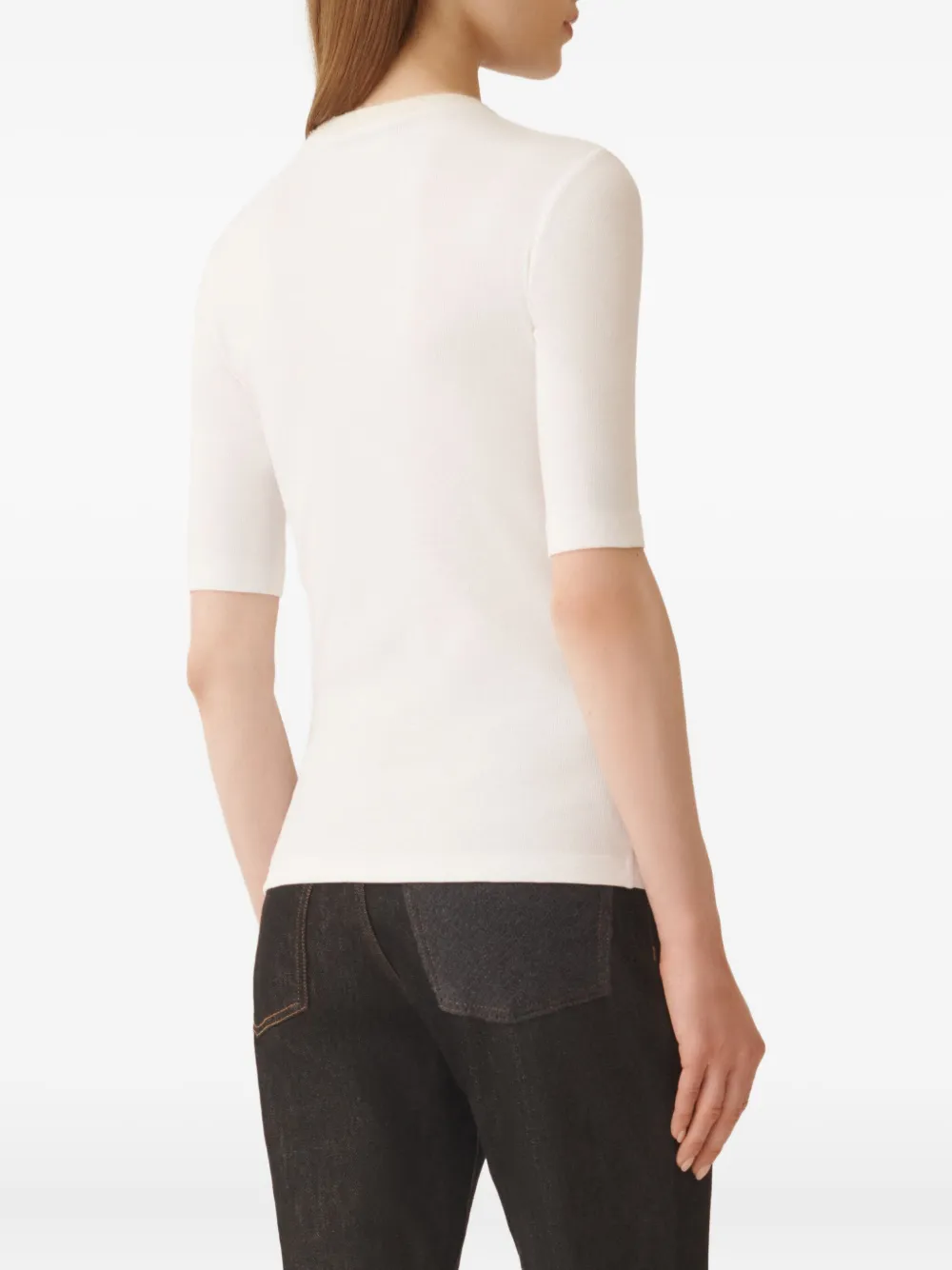 Fabiana Filippi Top met verfraaide hals Wit