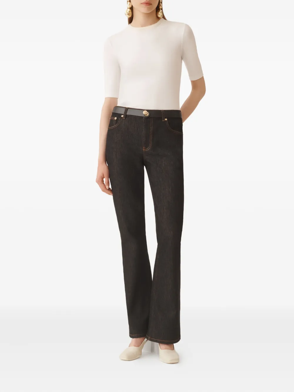Fabiana Filippi Top met verfraaide hals Wit