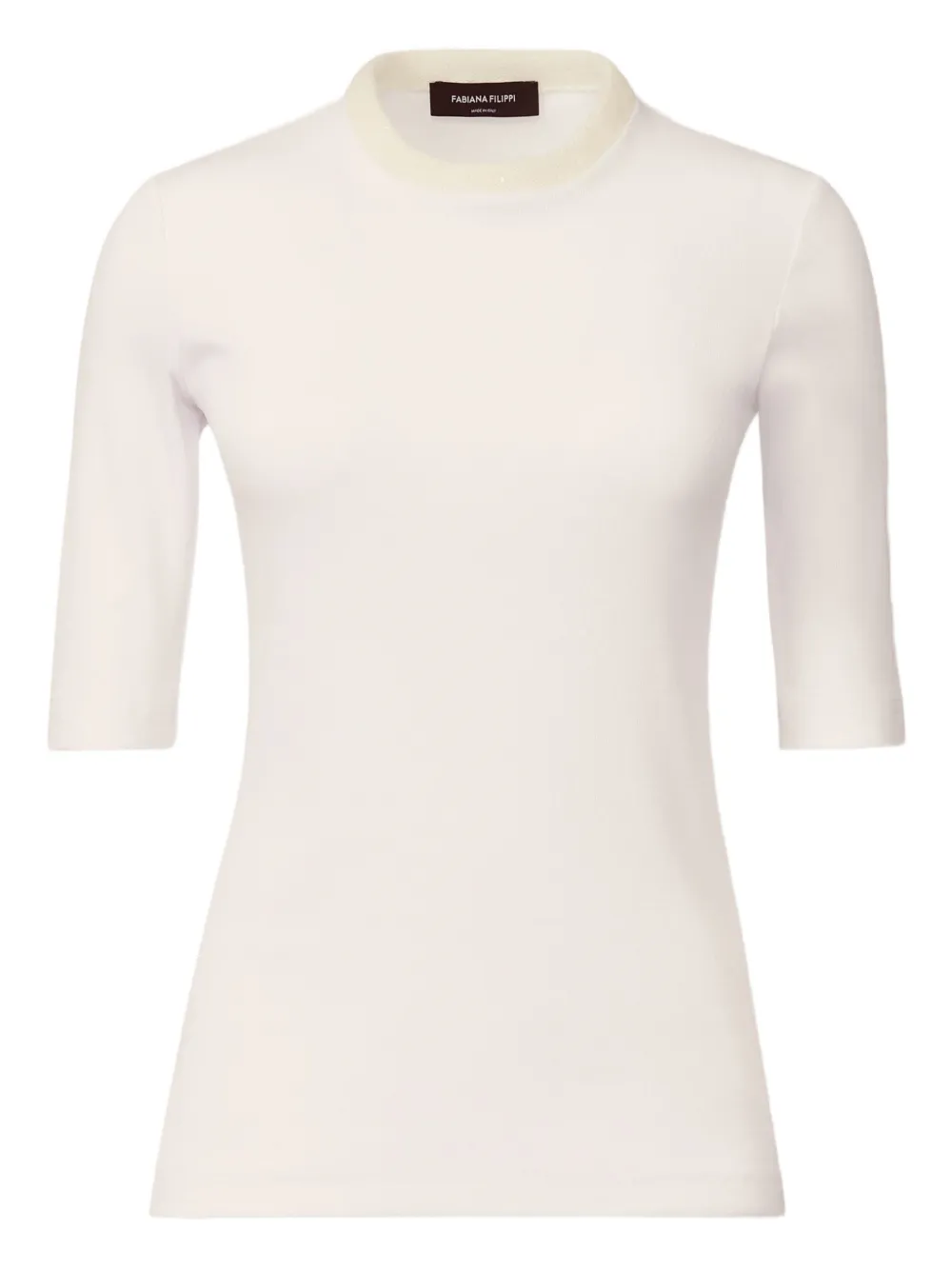 Fabiana Filippi Top met verfraaide hals Wit