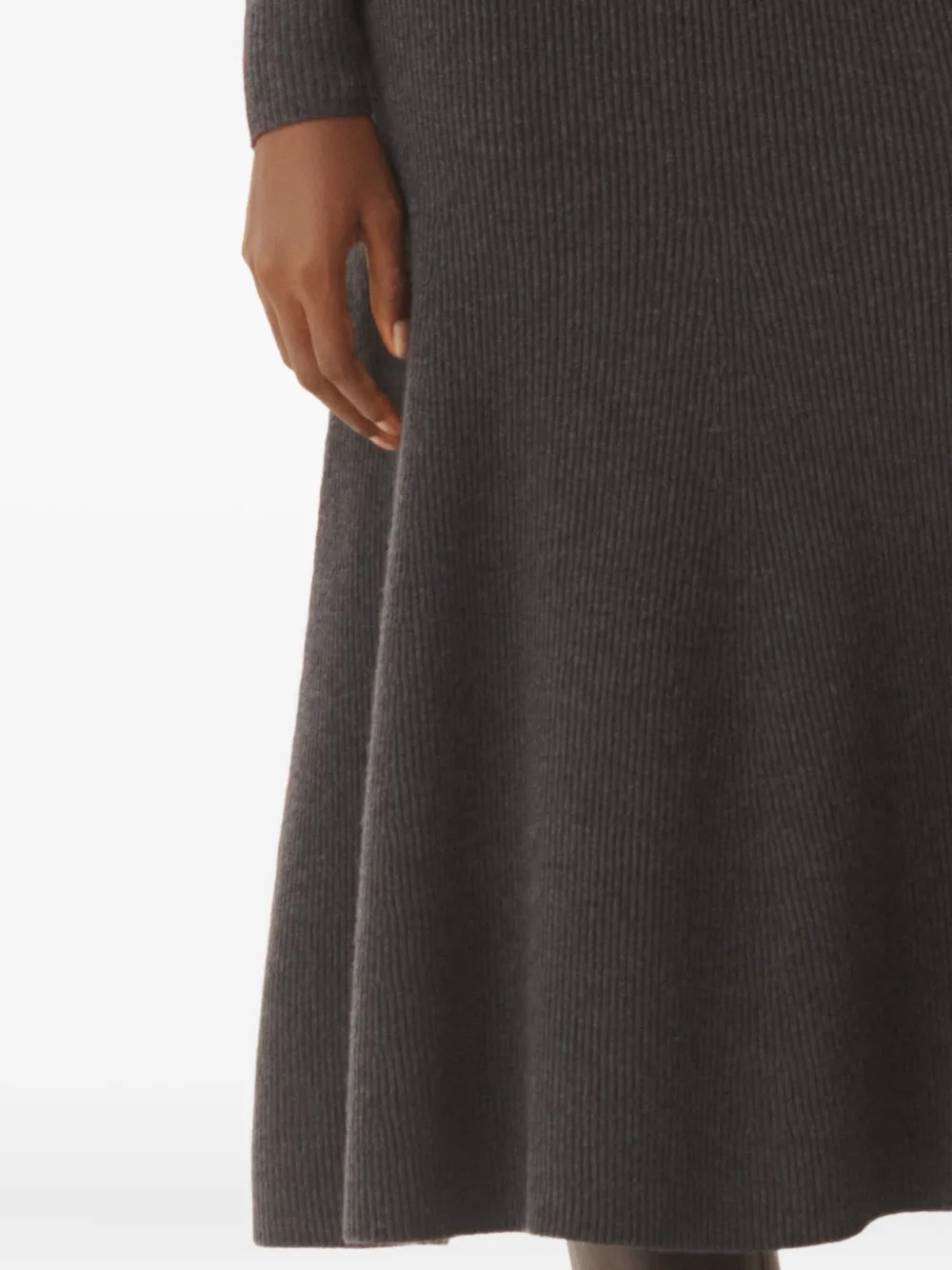 Fabiana Filippi Ribbed Midi Skirt In Green