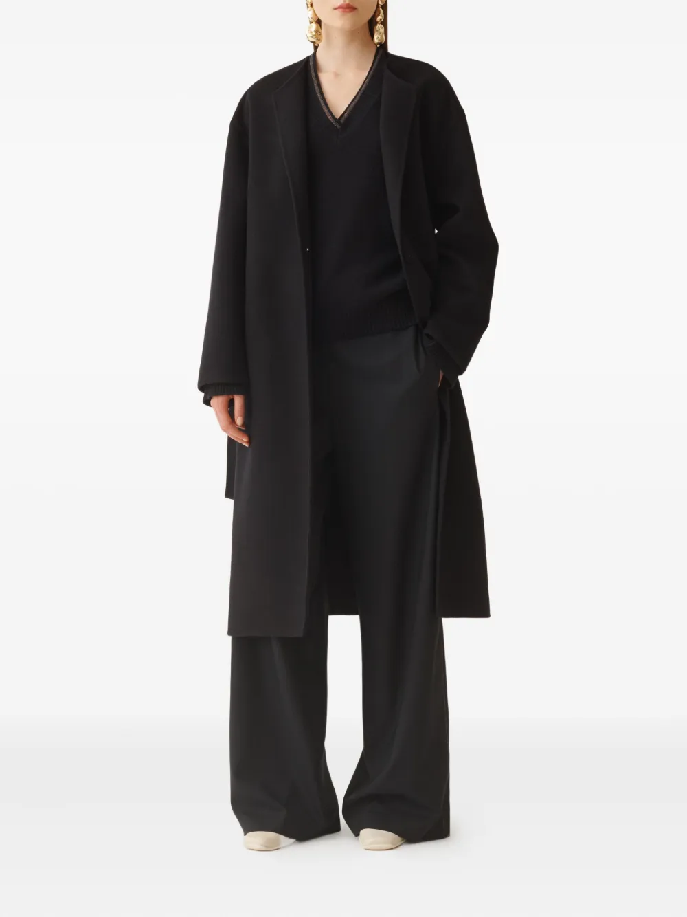 Fabiana Filippi side-stripe trousers - Zwart