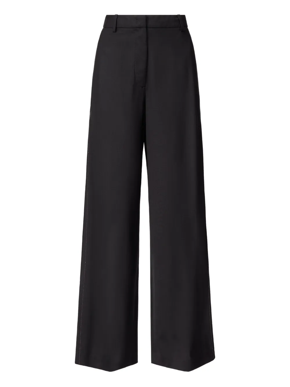 Fabiana Filippi Spoleto Trousers In Bi-stretch Fresco Wool In Black