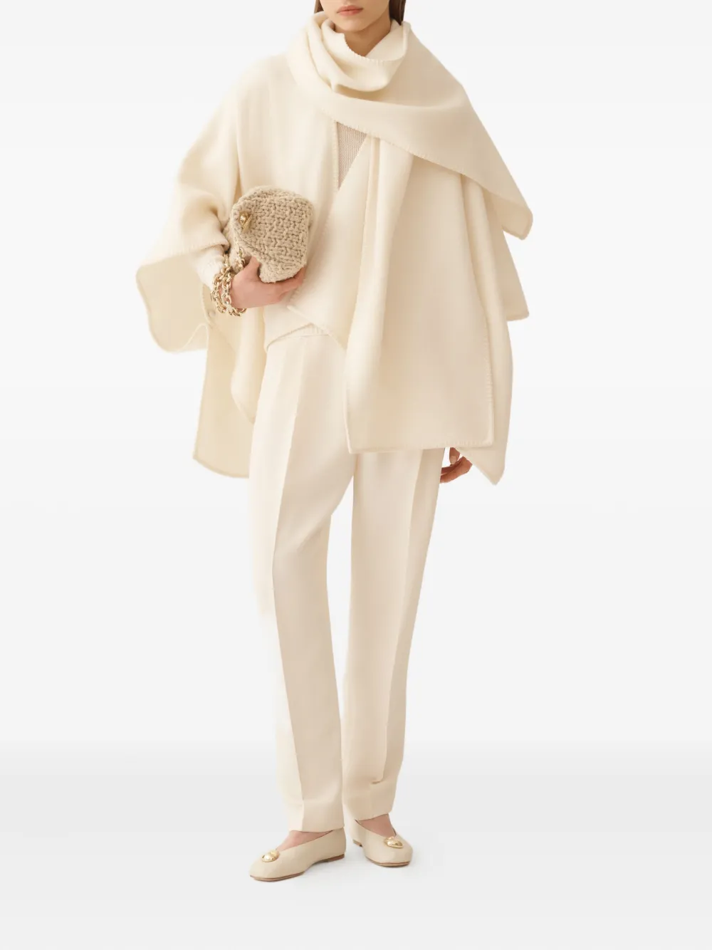 Fabiana Filippi Trui met ronde hals Beige
