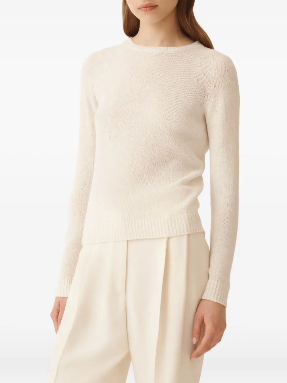 Fabiana Filippi Trui met ronde hals Beige