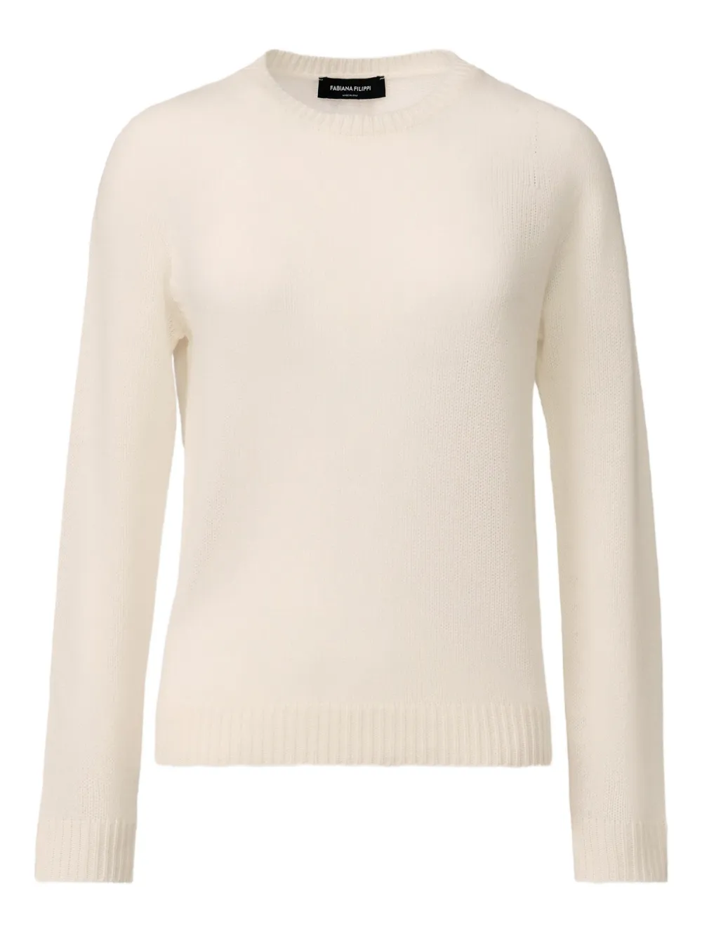 Fabiana Filippi Trui met ronde hals Beige