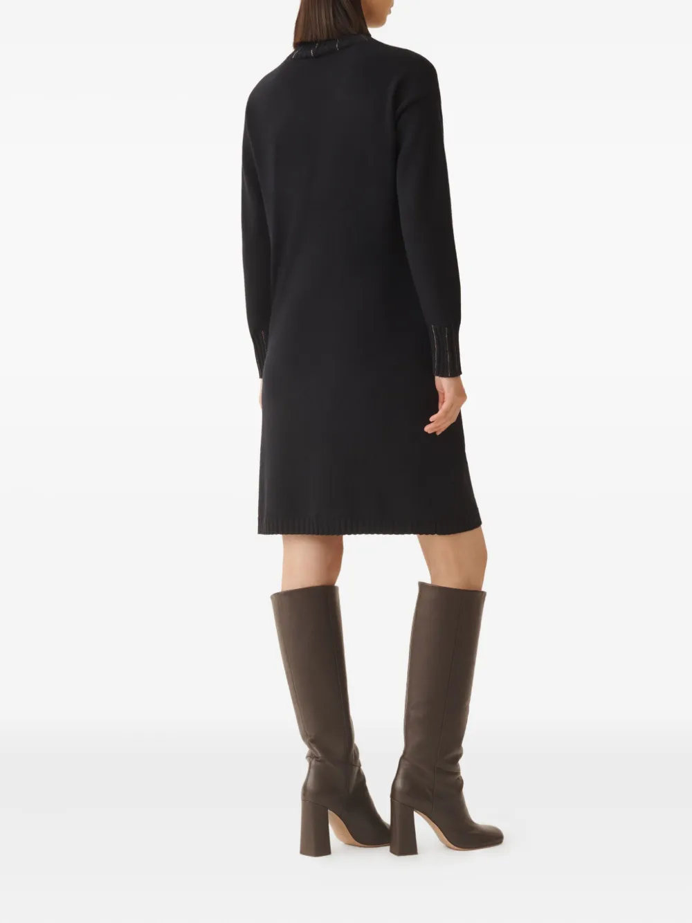 Fabiana Filippi Midi-jurk met halternek Blauw