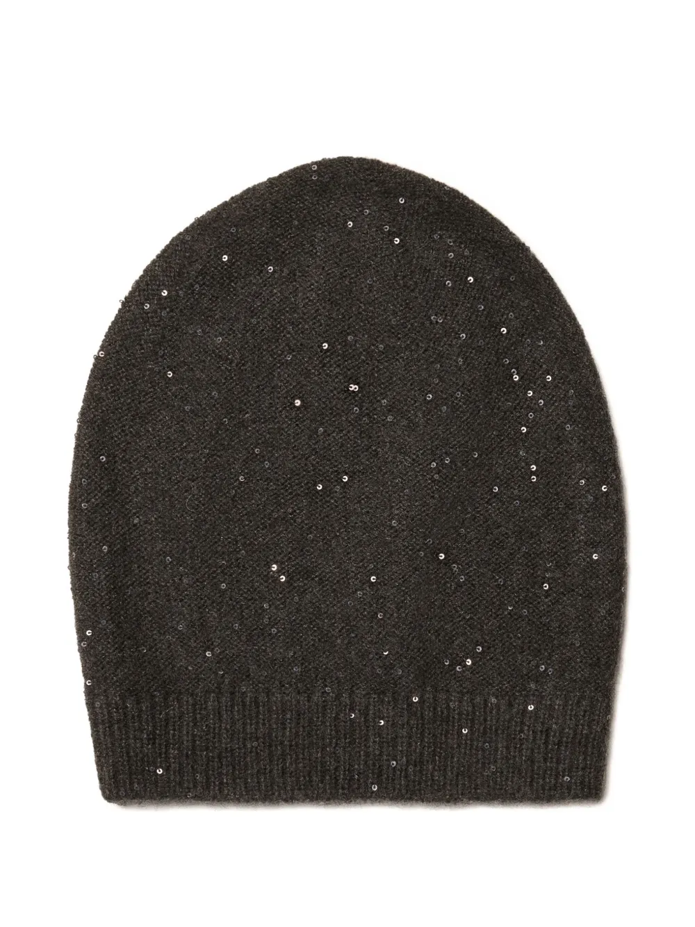 Fabiana Filippi Wool And Silk Hat With Sequins In Black