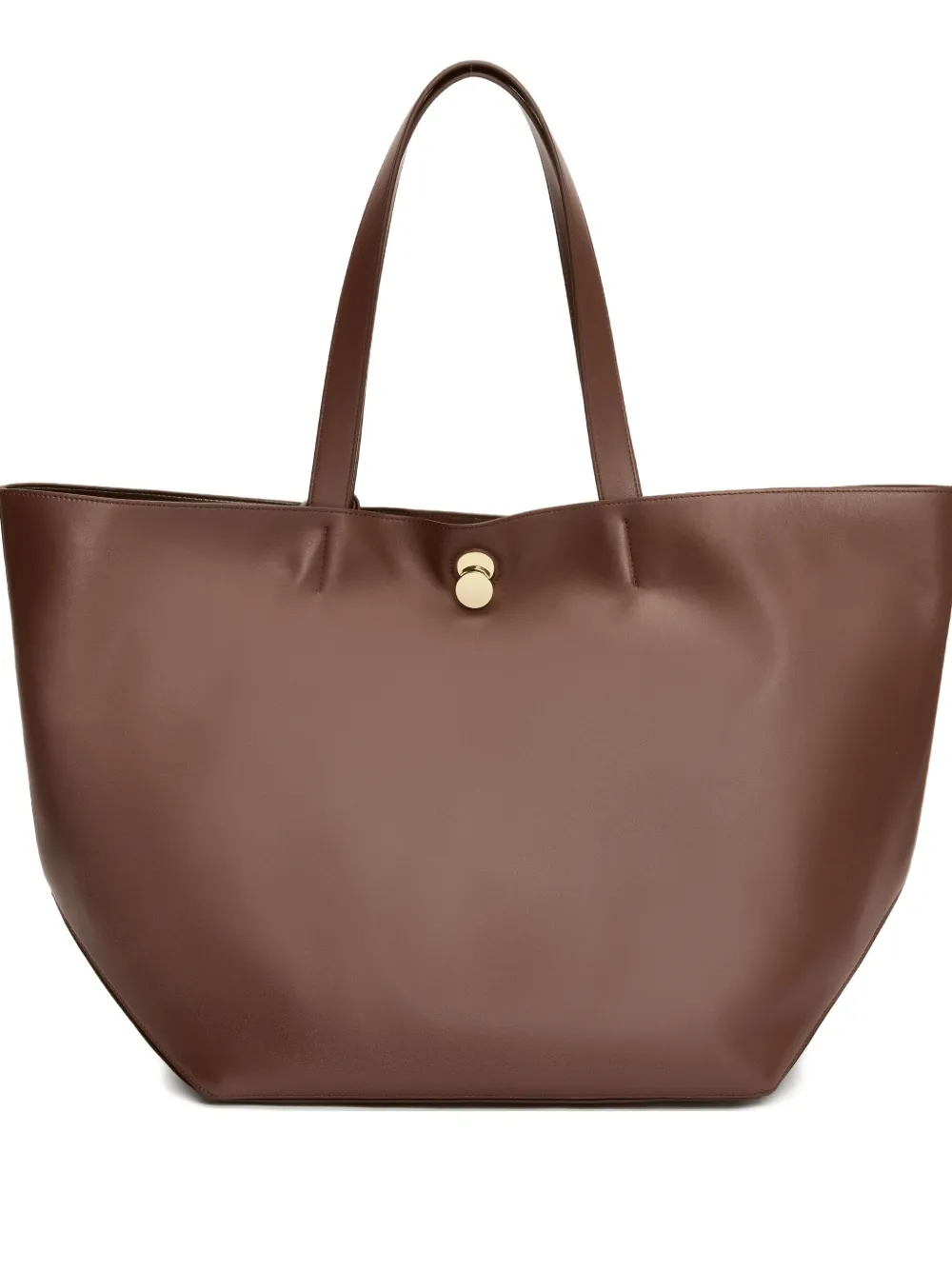 Fabiana Filippi Eclissi shopper met knoopsluiting Bruin