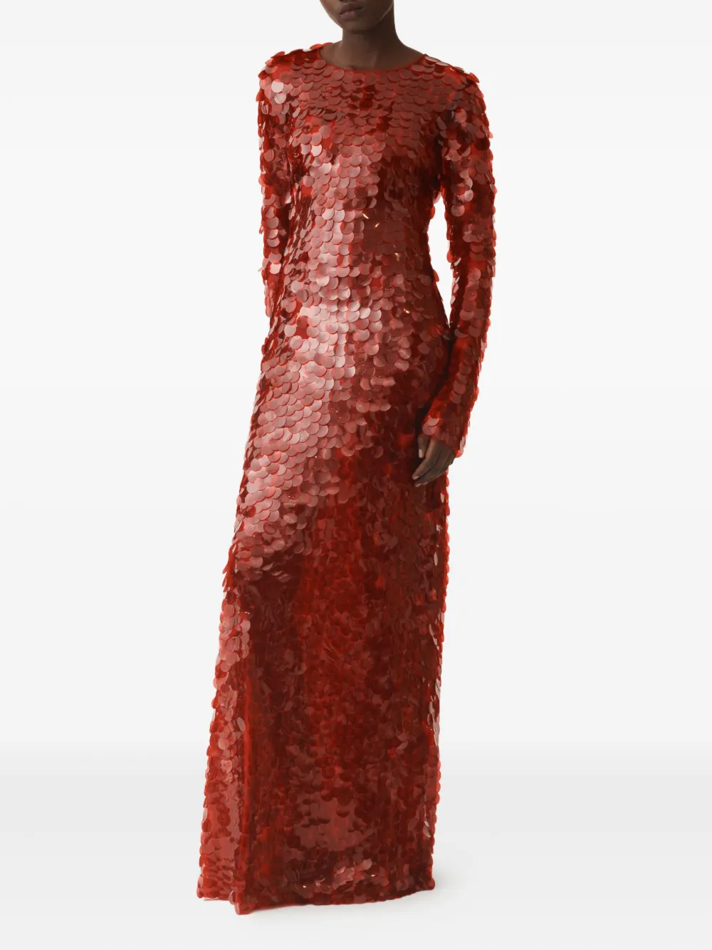 Fabiana Filippi Maxi-jurk met pailletten - Rood