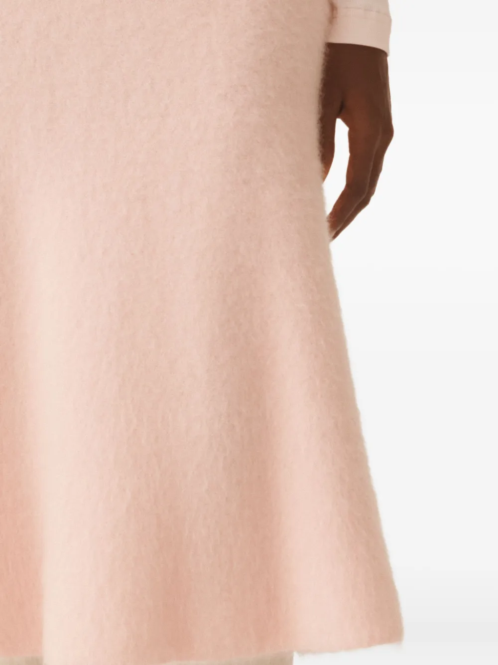 Fabiana Filippi Brushed Merino And Mohair Skirt In Pink