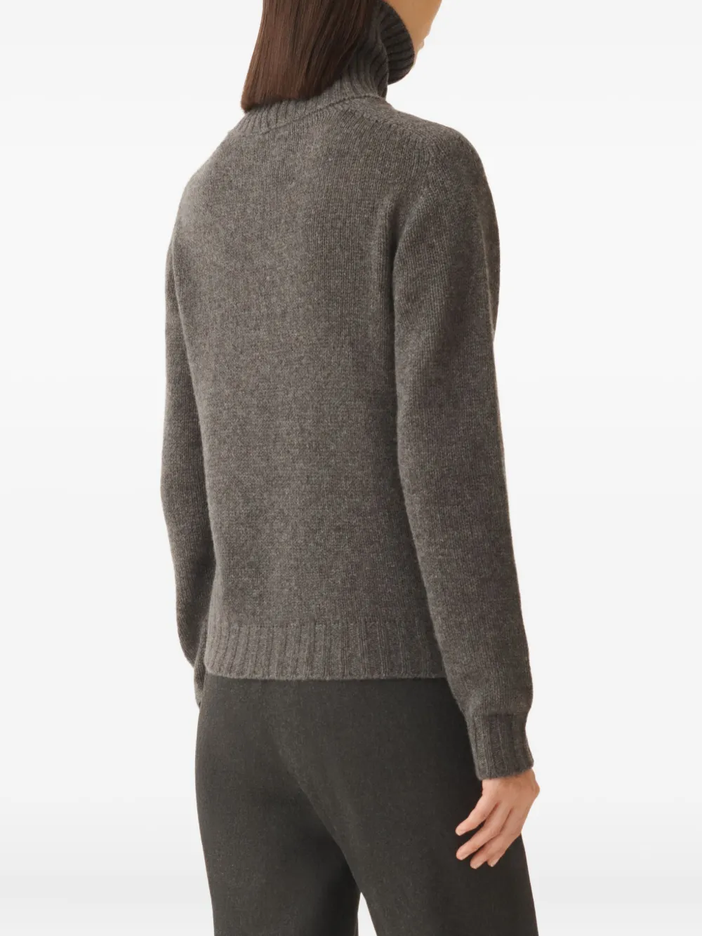 Fabiana Filippi Turtleneck Long-sleeve Sweater In Gray