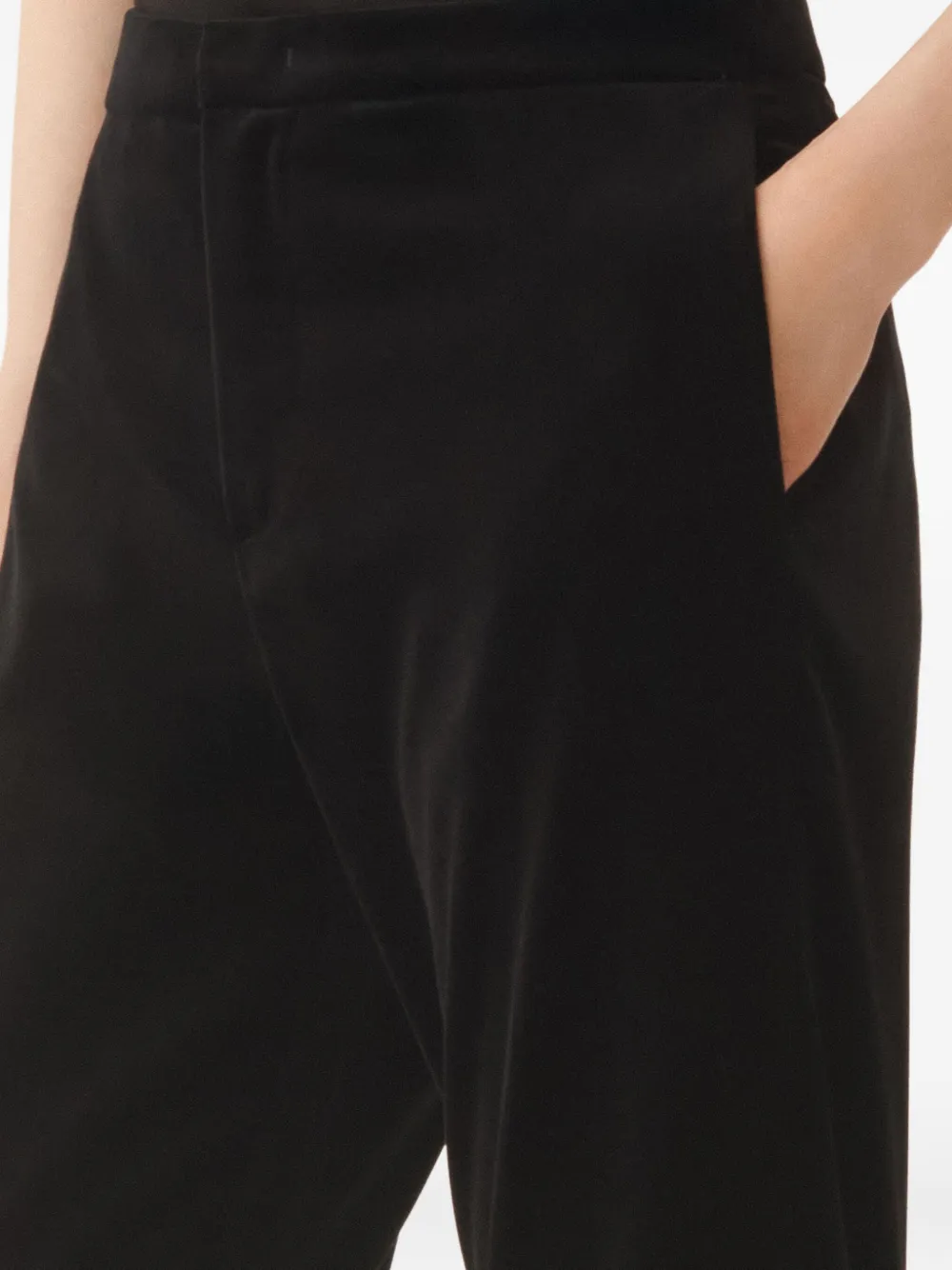 Fabiana Filippi Drawstring Side-pockets Trousers In Black